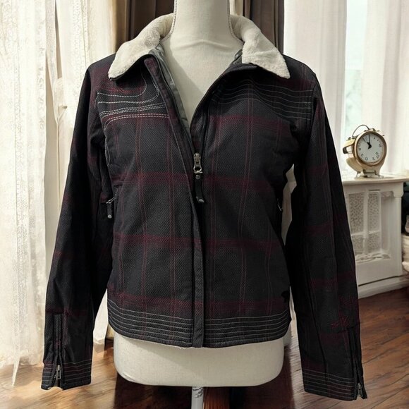 Mountain Hardwear Gray Plaid Commotion Retromotion Jacket Size S MSRP $160 - Picture 1 of 12